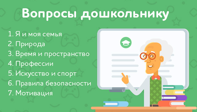 вопросы для дошкольников при поступлении в школу